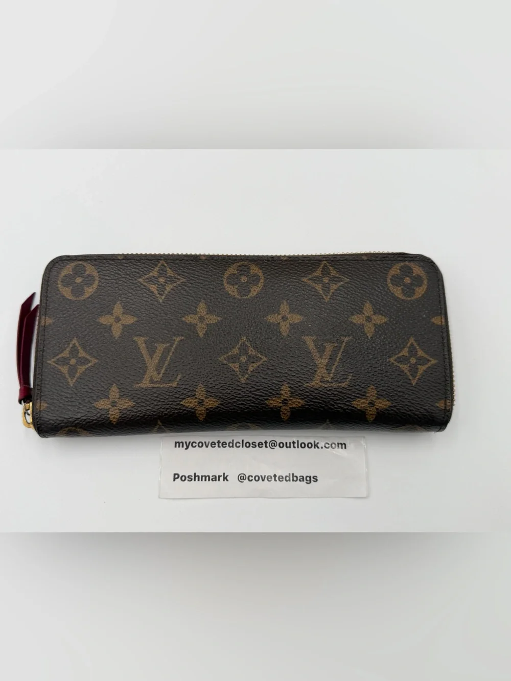 LV Monogram Clemence Zip-Around Wallet Fuschia Interior Great Condition 🤎💗 - Picture 3 of 13